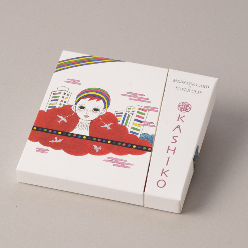 MESSAGE CARD＆PAPER CLIP【白昼夢/太陽と虹　特別箔版】作家／川島　優子